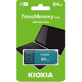 Kioxia Hayabusa U202 64GB USB 2.0 Flash Stick - Aqua