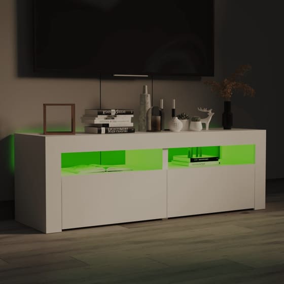 Έπιπλο Τηλεόρασης  VidaXL από Μοριοσανίδα 120x35x40 cm  - Λευκό image 4