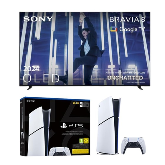 Sony BRAVIA 8 OLED 65" 4K HDR Google Smart Τηλεόραση K65XR80PAEP & Sony PlayStation 5 Digital Edition Slim image 0