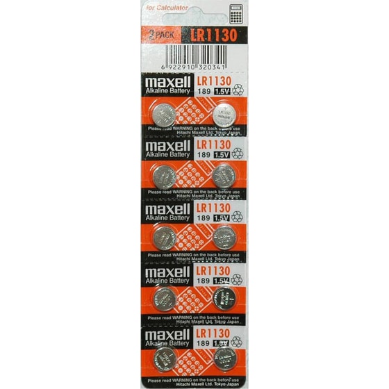 Αλκαλικές Μπαταρίες Για Ρολόγια Maxell No389/390 LR1130/AG10 1,55V 10τμχ Με Διάτρητη Συσκευασία image 0