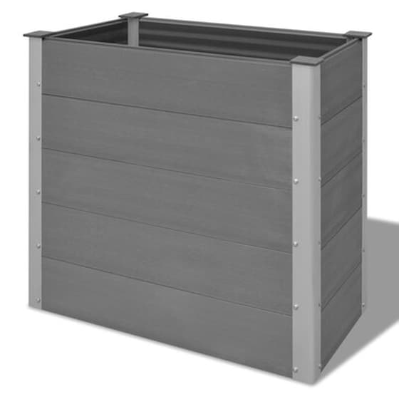 Vidaxl Ζαρντινιέρα Υπερυψωμένη Γκρι 100 X 50 X 91 Εκ. Από Wpc image 4
