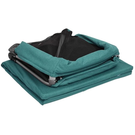 Παρκοκρέβατο VidaXL με Στρώμα & Δίχτυ Πράσινο image 7