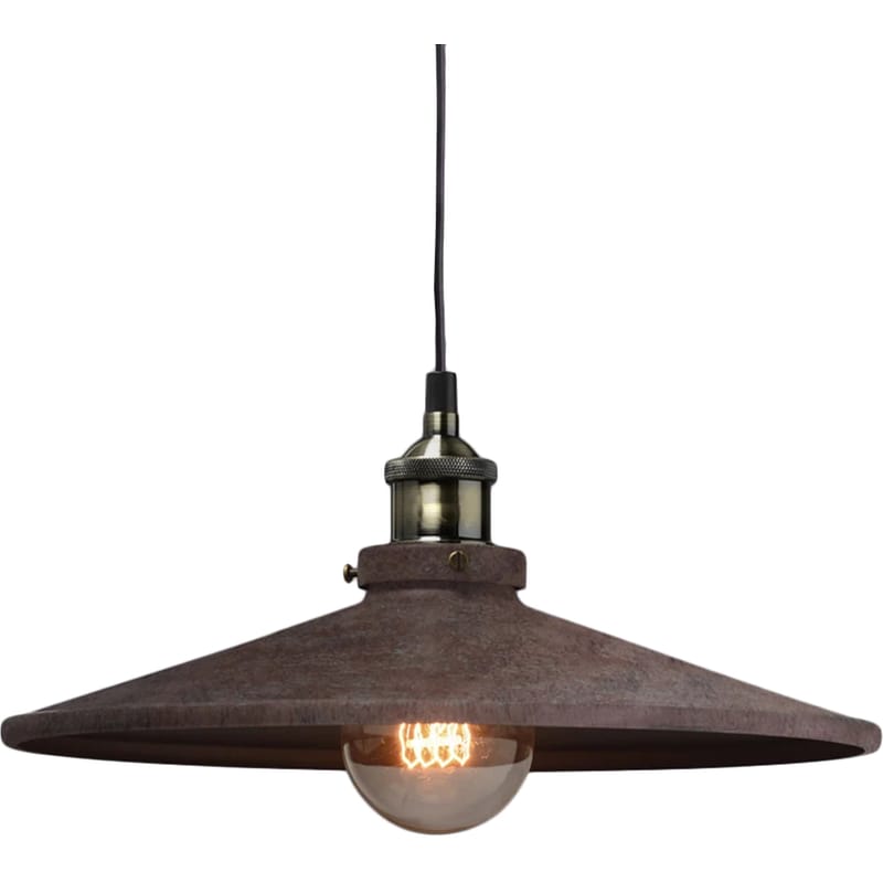 Φωτιστικό Οροφής Aca Decor Hippolyte E27 Μεταλλικό 36x15.8cm - Καφέ Σκούρο