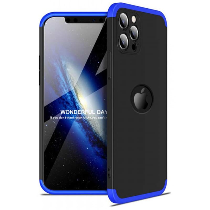 GKK Θήκη Apple iPhone 12/iPhone 12 Pro - Gkk 360 Full Body Protection - Black Blue
