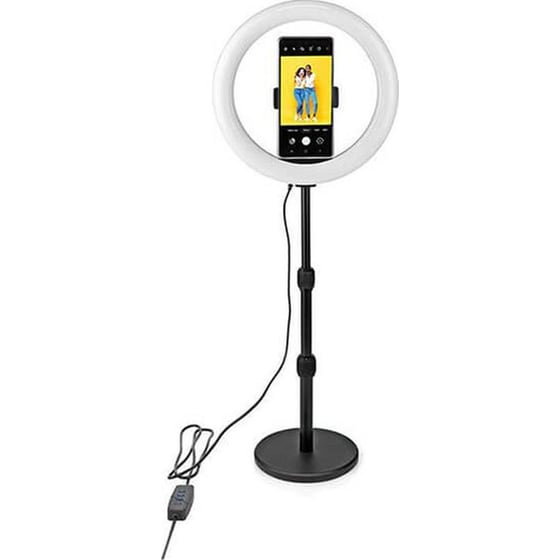 Nedis Ring Light 26 cm Με Επιτραπέζια Βάση Στήριξης Και Βάση Για Κινητό image 2