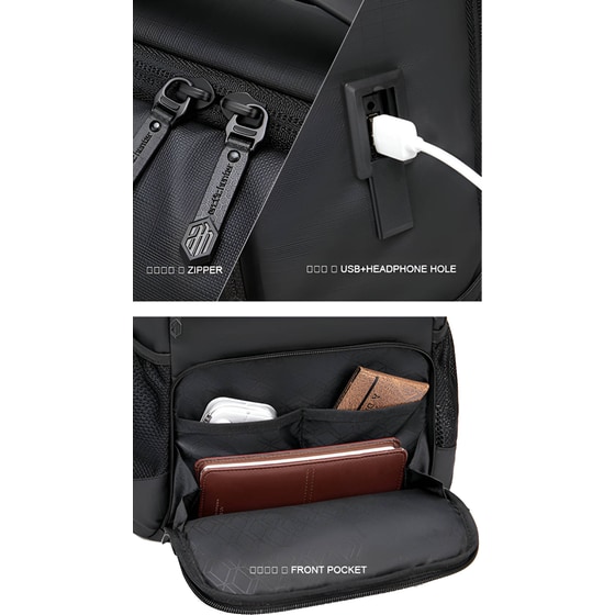 Τσάντα Laptop Arctic Hunter B00532 15.6" Αδιάβροχη - Μαύρο image 4