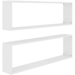 Ράφια Τοίχου VidaXL από Μοριοσανίδα 100x15x30 cm 2 Τμχ - Λευκό
