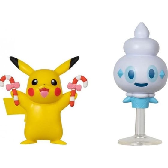 Φιγούρες Jazwares Pokemon Holiday Edition - Pikachu And Vanillite Battle (5cm) image 1