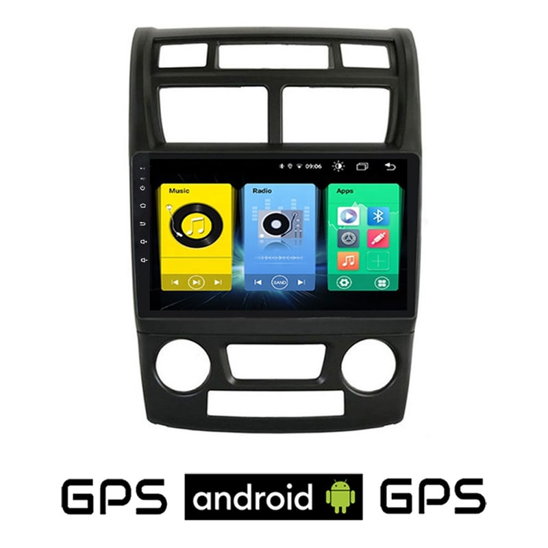 OEM Οθόνη αυτοκίνητου με GPS, Wi-Fi, *αυτόματο κλιματισμό για KIA SPORTAGE (2004-2010) - Μαύρο