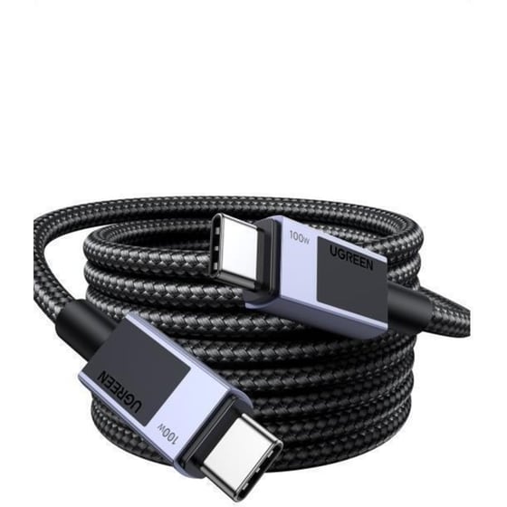 Καλώδιο Ugreen L512 USB-C male σε USB-C male 100W 1m - Μαύρο image 1