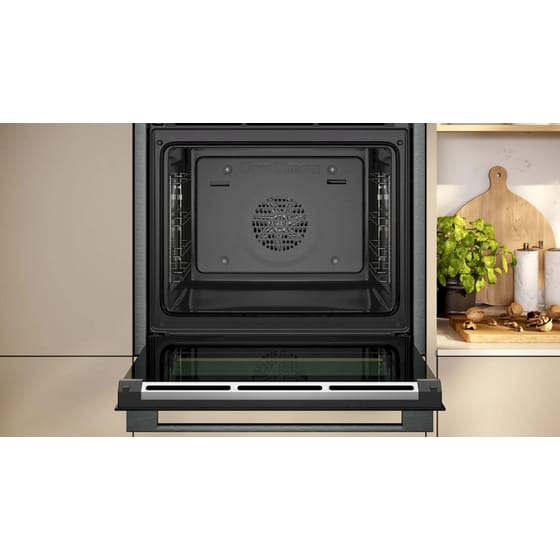NEFF B24CR31G0 71 Lt Μαύρο Εντοιχιζόμενος Φούρνος Άνω Πάγκου image 2