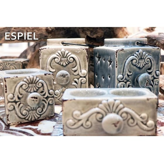 Φανάρι Espiel Heg112k2 Κεραμικό 11x9.5x10.5 cm - Γκρι image 1