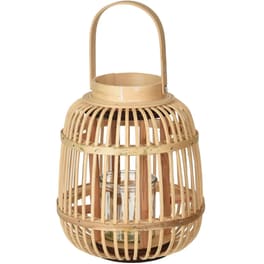 Διακοσμητικό Φανάρι Spitishop από Bamboo 19x24cm - Μπεζ