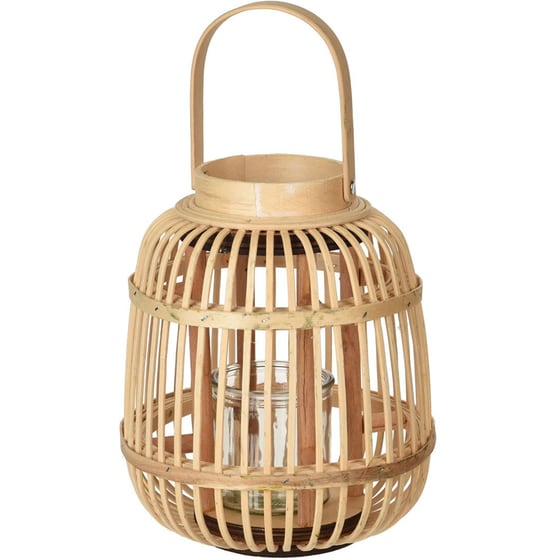 Διακοσμητικό Φανάρι Spitishop από Bamboo 19x24cm - Μπεζ image 0