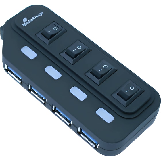 MediaRange MRCS505 USB Hub 4-Port USB 3.0 συμβατό με USB-A image 1