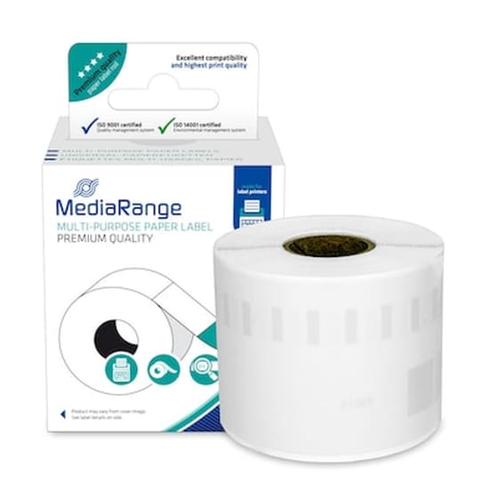 Mediarange Multi-purpose Paper Labels, For Label Printers Using Dymo 99014/s0722430 (mrdy99014) image 0