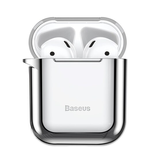 Baseus Shining Hook Case Silica Gel Protector For Airpods 1/2 Silver (arappod-a0s) image 0