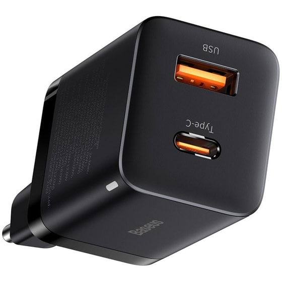Φορτιστής Πρίζας Baseus Super Si Pro 2ports Usb,Usb-C 30W - Black image 2