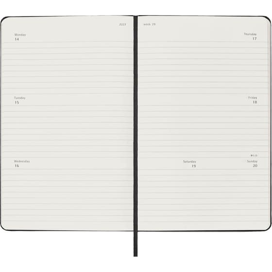 Ημερολόγιο Εβδομαδιαίο Moleskine 2025 12M Οριζόντιο Large Black Hard image 5