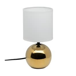 Επιτραπέζιο Φωτιστικό Atmosphera Timeo 116289u Κεραμικό 13x25 cm - Χρυσό/Λευκό