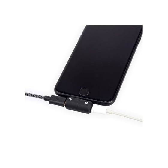 Αντάπτορας Kikkerland Charge & Listen Lighting male σε 2x Lightning female Μαύρο image 1