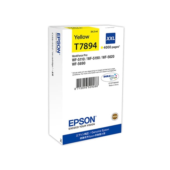 Epson T7894 Κίτρινο Μελάνι Εκτυπωτή C13T789440 image 0