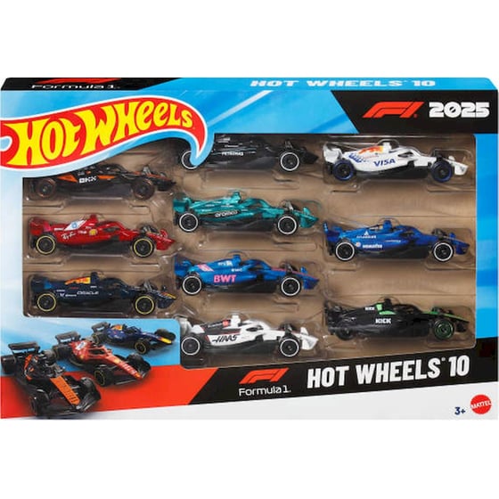 Mattel Hot Wheels Formula 1 Σετ 10 Αυτοκινητάκια image 0