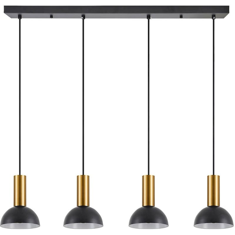 HOMELIGHTING Φωτιστικό Οροφής Πολύφωτο Homelighting 77-8646 Μεταλλικό - Μαύρο/Χρυσό
