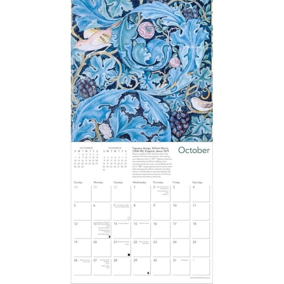 Ημερολόγιο Τοίχου V&A: William Morris Birds Mini Art Calendar 2025 image 2