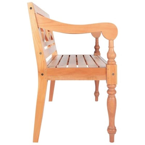 Παγκάκι VidaXL Batavia από Μασίφ Μαόνι 98x50x82 cm - Καφέ image 3