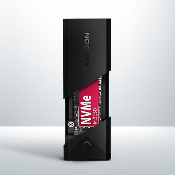 AXAGON EEM2-UB2 USB-C 3.2 Gen 2 Θήκη για M.2 NVMe SSD 42-80mm Μαύρη image 2
