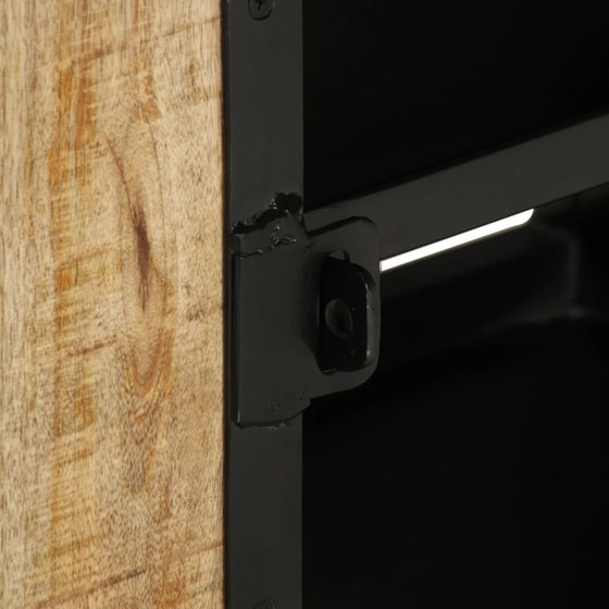 Έπιπλο Τηλεόρασης  VidaXL από Ξύλο Μάνγκο  110x30x45 cm - Mαύρο image 9