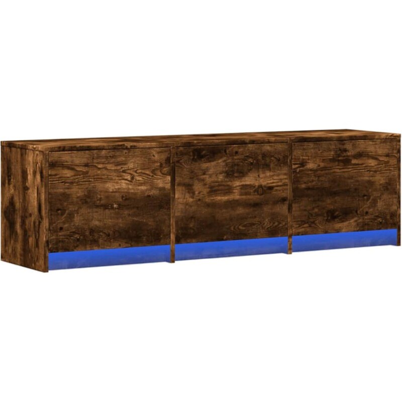 Έπιπλο Τηλεόρασης VidaXL με LED 140 x 34 x 40 cm - Καπνιστή Δρυς