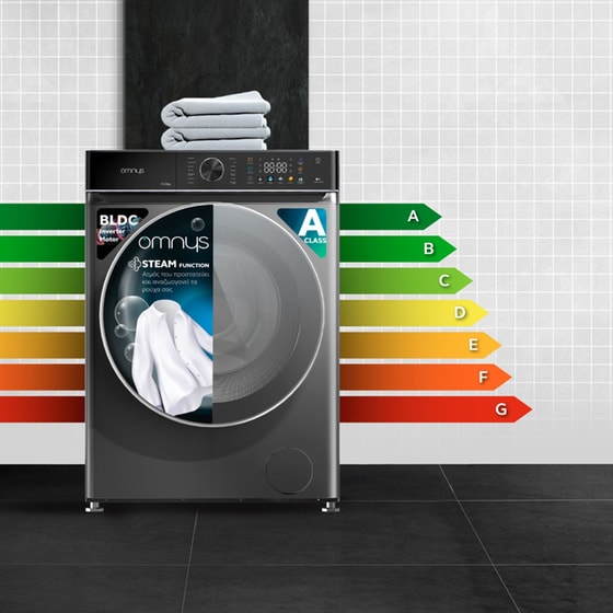 OMNYS WNM-10IN25BET 10kg 1.400 Στροφές Inox Πλυντήριο Ρούχων image 6