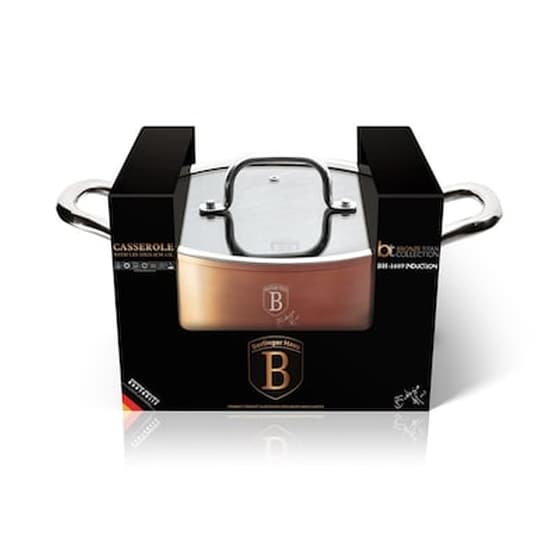 Αντικολλητική Κατσαρόλα Με Τριπλή Μαρμάρινη Επίστρωση Με Καπάκι 20εκ. Berlinger Haus Bh-1688 image 2