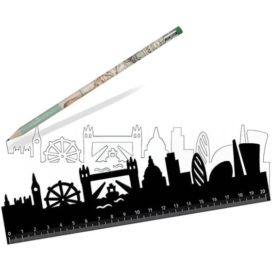 Χάρακας Legami Follow The Skyline London 20 cm image 1