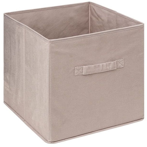 Κουτί Αποθήκευσης F-V 160455g Βελούδινο 31x31cm - Μπεζ image 0