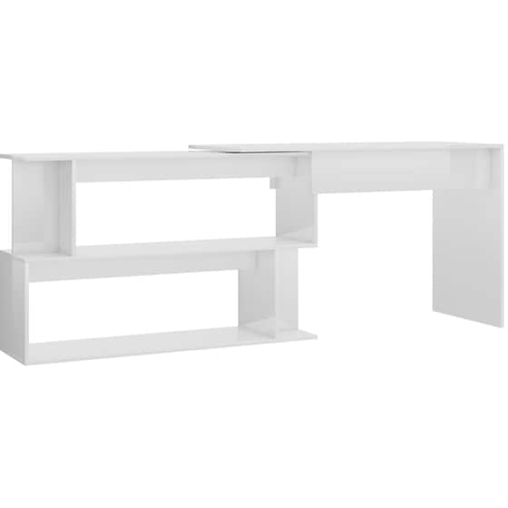 Γραφείο Γωνιακό VidaXL από Μοριοσανίδα 200x50cm - Λευκό image 0