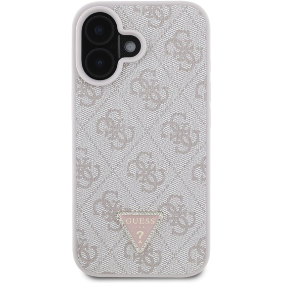 Θήκη Apple iphone 16 - Guess 4g Triangle Strass - Ροζ image 1