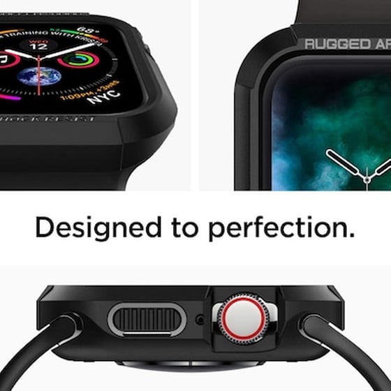 Θήκη Spigen Rugged Armor για Apple Watch 44mm - Μαύρο image 2