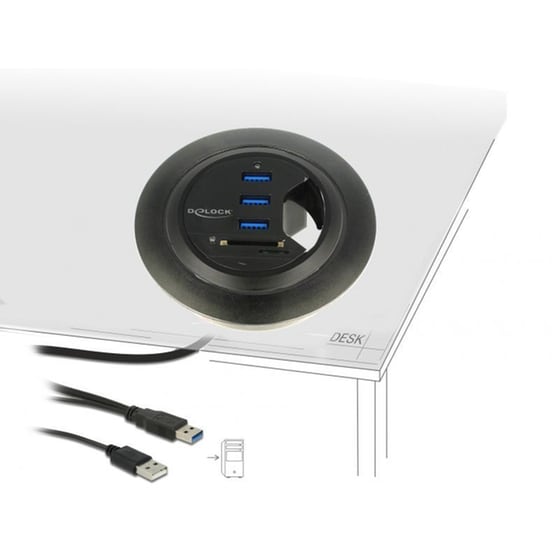 Delock 62869 USB Hub 3.0 με 5 θύρες - Μαύρο image 2