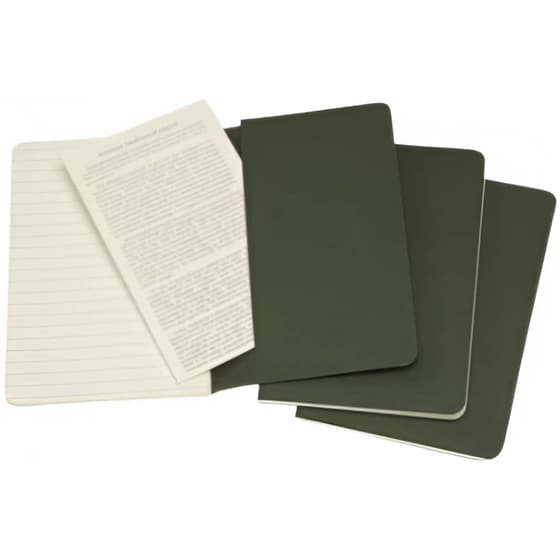 Σημειωματάριο Moleskine Ριγέ Cahier Myrtle Green Small (3 Τεμάχια) image 2