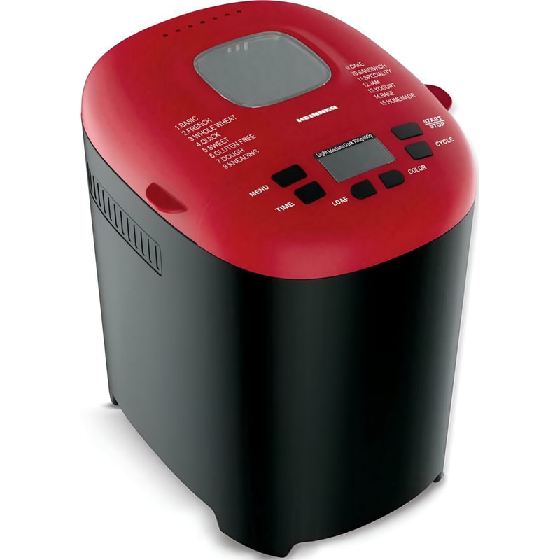 HEINNER Αρτοπαρασκευαστής HEINNER HBM-915BKR 550 W Κόκκινο