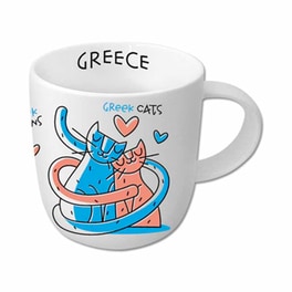 Κούπα Ancient Greece Γάτες Πορσελάνη 360 ml - Πολύχρωμο