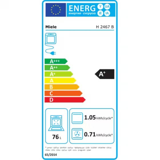 MIELE H 2467 B & KM7361FRD Eντοιχιζόμενο Σετ Φούρνος και Εστία 76 Lt Μαύρο image 7