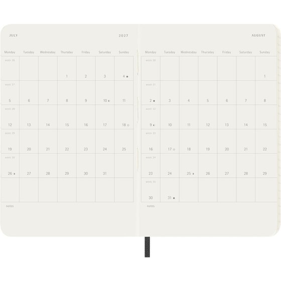 Ημερολόγιο Ημερήσιο 2027 Moleskine 12M Pocket Soft Cover Μαύρο image 4