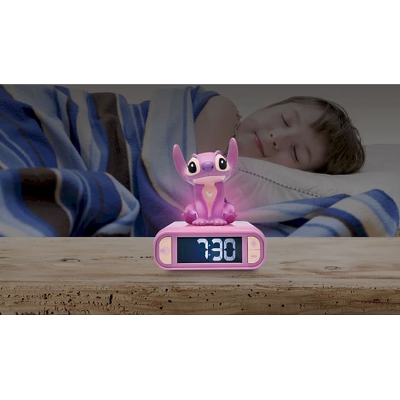 Lexibook Παιδικό Ψηφιακό Ρολόι Ξυπνητήρι Disney Stitch Angel Φωσφορίζον image 4