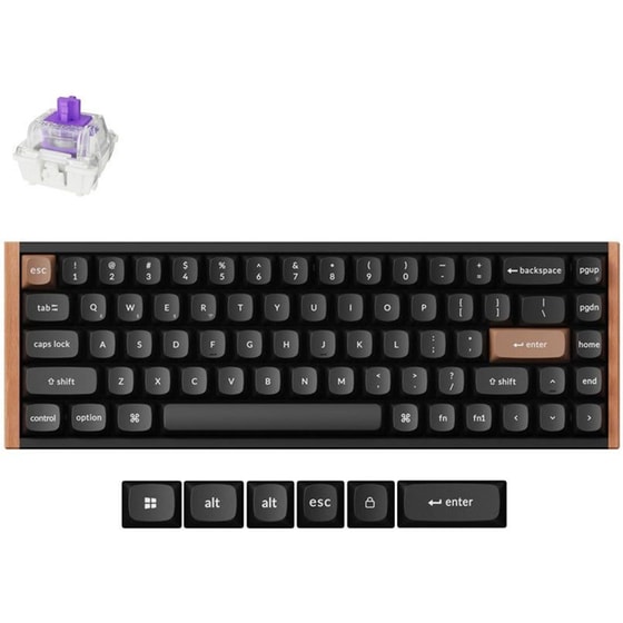 Keychron K6 HE Ασύρματο Ηall Effect Gaming Πληκτρολόγιο 65% με Magnetic διακόπτες και RGB φωτισμό - Μαύρο (US) image 0