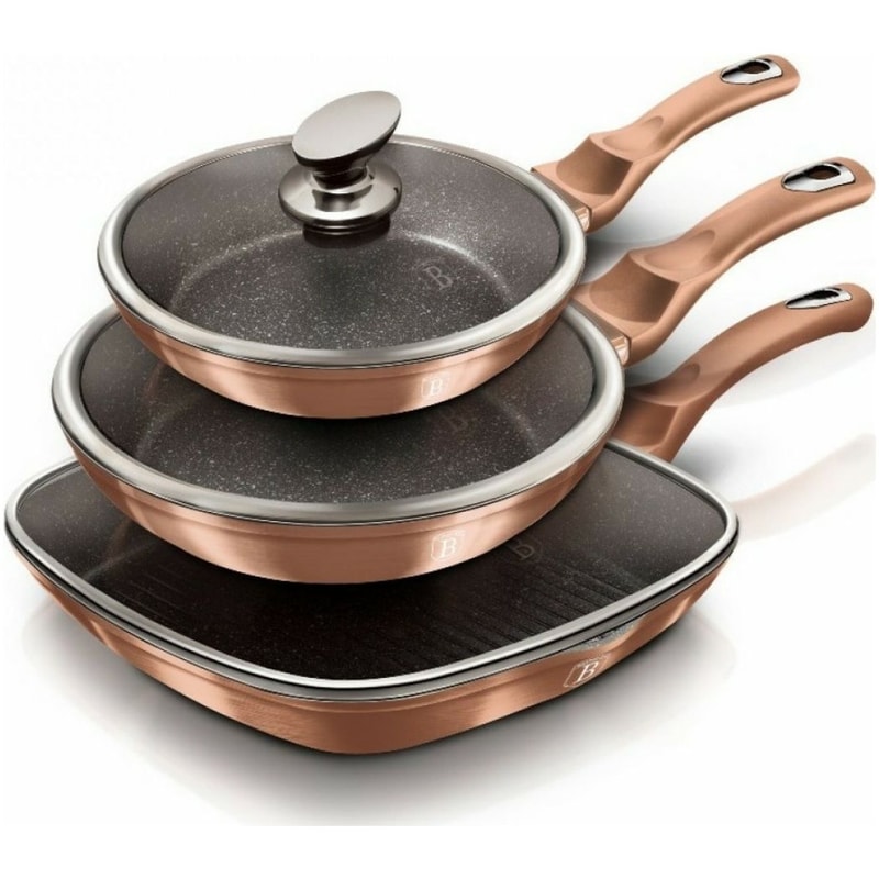 BERLINGER HAUS Σετ Τηγάνια BERLINGER HAUS BH-6195 3 τμχ Καφέ