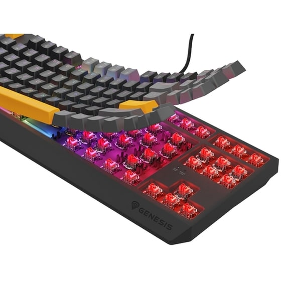 Genesis Thor 230 Gaming Πληκτρολόγιο TKL RGB Outemu Red διακόπτες Μαύρο (US) image 2